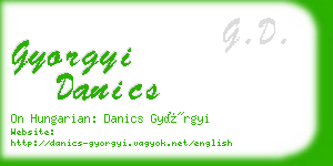 gyorgyi danics business card